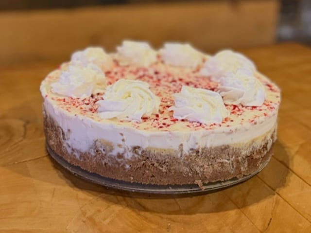 Candy Cane Cheese Cake.