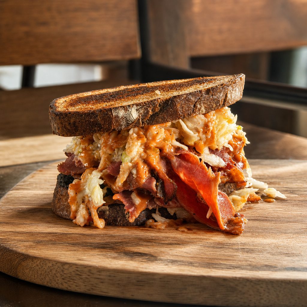 Massive Pastrami Sandwich.